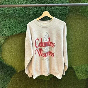 Vintage Columbus  Wisconsin Bird Crewneck Large